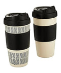 Top Tier Reusable Double Wall Insulated Travel Mug In White And Black Keeps Your Drinks Steaming Or Chilled With A Secure Flip Top Lid Built For No Spill Commuting And Weekend Warrior Sippin, set of two.