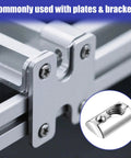 20 Pack Roll In T Nuts 1 4 20 Steel With Ball Spring, T Slot Nuts For 10 Series Aluminum Extrusion Profiles, used with plates and brackets