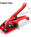 Heavy Duty Poly Strapping Tensioner With Cutter For One Half To Three Quarters Inch PET And PP Straps, Red, 10 Pack