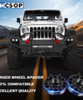 Jeep with 2 Piece 1.5 Inch Wheel Spacers For Chevy GMC 6x139.7mm 6x5.5 Bolt Pattern 78.1mm Center Bore M14x1.5 Threads shown