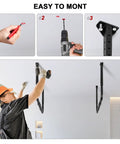 Installation steps of Adjustable Ceiling Storage Rack For Garage Overhead Shelf Bracket Heavy Duty Steel Construction