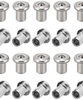 20 Piece Stainless Steel Dowel Center Pin Set for Woodworking Tools arranged in rows