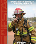 Fire And Emergency Services Company Officer 5th Edition cover showing firefighter in gear using a radio