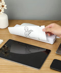 Slick Wireless Tattoo Transfer Stencil Printer For A4 Paper Mini Thermal Stencil in use, transferring design on paper.