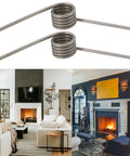 Beefy Torsion Springs Set For Fireplaces With Sliding Doors, 4 Pack, showing spring detail and elegant fireplaces
