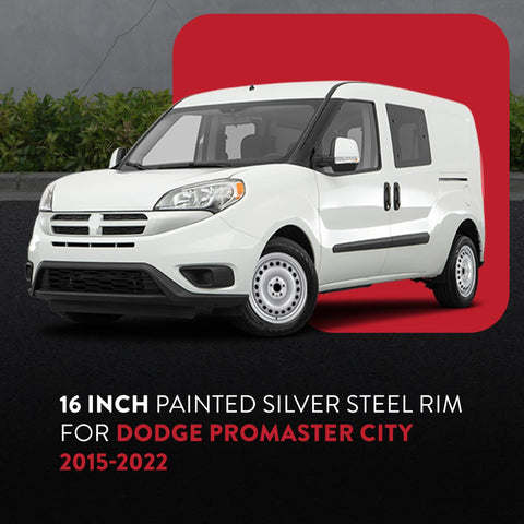16 Inch Painted Silver Rim For Promaster City 2015-2022 OE Direct Replacement Wheel, Bolt Pattern 5x98, Fits 215/55R16 Tires