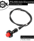 Axle Disconnect Kit PSL400 For Dodge Ram 1994 To 2002 showing cable lock and actuator engagement system