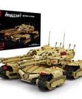 Ultra Realistic Remote Control Military Mammoth Tank Kit With 3296 Pieces, Rechargeable RC Tank Model box and tank display