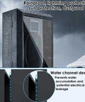 Custom Wall-Mounted EV Charger Cover Box Outdoor All-Weather Shield Protects Charging Station From Harsh Elements Including Sun Storms And Debris with water channel design.