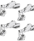 175 Degree Frameless Cabinet Door Hinges with 48mm Concealed Cup Hydraulic Soft Close Adjustable Dampers Nickel Plated Steel
