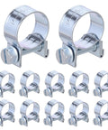 Stainless Steel Fuel Line Clamps Pack Of 12 9/16 To 5/8 Inch Diameter High Pressure Hose Clamps For Auto DIYers Automotive Plumbing Garden Replacement Needs Kit Included