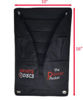 Power Pocket Disc Golf Cart Putter Pouch for Discs and Accessories That Lets You Grab Up To Eight Discs, black, 10x16 inches view.