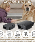 8 Pack Key Required Rat Station Boxes With 2 Large And 6 Compact Lockable Bait Stations Weather Resistant Outdoor Rodent Boxes