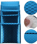 Blue Aluminum Film Bubble Mailers 50 Count, Built Tough Padded Envelopes With Self Sealing, Lightweight Shipping Mailers stack image