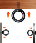 M8 Lifting Eye Bolts Set Of 4 Stainless Steel 304 Black Heavy Duty Rigging Gear for lifting and hoisting demonstration in various positions