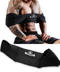 Sling Bench Press Band for Men and Women, adjustable resistance, worn during strength training for home gyms.