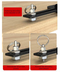 Close-up of 3 In 1 Dowel Jig Drill Kit With Self Centering Dowel Jig And Pocket Hole Locator on wood, showing adjustable features.