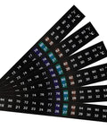 Six Pack Horizontal Stick On Thermometer Strips With Dope Digital Temperature Display For Fermenting Brewing Wine Beer Kombucha And Aquariums 64-93 F (18-34 C) Adhesive Sticker Easy To Paste For Fresh Or Ferment Use, six black adhesive strips