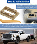 Tan Rear Power Window Switch Trim Replacement Cap Cover No Fuss 2 Pcs Fits 2000-2002 GM SUVs with Removal Tool