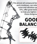 Go To Archery Bow Limb Stabilizer Pair for Compound Bow and Crossbow with vibration dampeners, black design on bow limbs