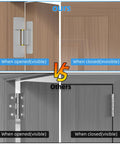 Comparison of ultra-thin concealed door hinges 2 pack for secret doors invisible hinges that are adjustable quiet and smooth.