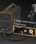 Aluminum Spool Gun For MIG Welder, 150 Amp, Euro Connection, Fits TL-200M Pro And TL-250M, detail of control connectors