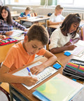 Children using 10 Pack Dry Erase Multiplication Boards 9 By 12 Inch Double Sided Whiteboards Classroom Ready For Times Tables Math Practice