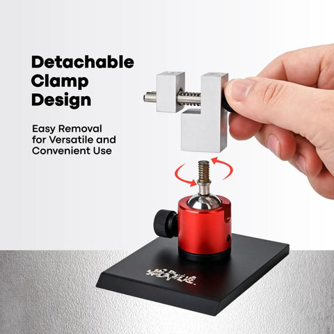 Detachable clamp of Mini Table Top Vise Clamp For Hobbyists 360 Degree Rotatable Aluminum Alloy Bench Vise with red base