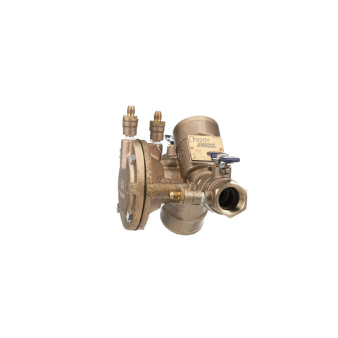 Heavy Duty One Inch Lead Free Y Pattern Rpz Assembly With Corrosion Shield Core Top Shelf No Lead Backflow Preventer side view.