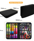 Open portable case of All-In-One Sewing Kit For Adults And Beginners, 295-Piece Pro-Grade Portable Mending Set With Ergonomic Scissors