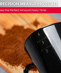 Close-up of black Pour Over Coffee Dripper Size 4 Cone For Manual Brewing Reusable Plastic Filter Cone Up To Four Cups