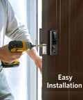 Installation of Smart Keyless Door Lock With Bluetooth App Control, Four Unlock Options Including Keypad, IC Card, Waterproof Deadbolt