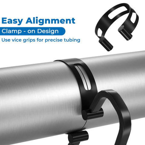 2.5 Inch Stainless Exhaust Welding Clamps And Tacking Bands Clamp On For Welding Fabrication Black Finish on tubing