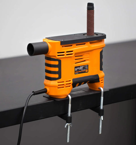 5 Amp Variable Speed Portable Oscillating Spindle Sander With Benchtop Mounting Converts From Handheld To Stationary For Precise Sanding