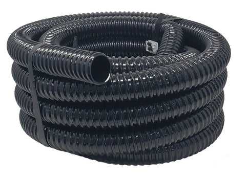 Kinkproof 1-1/2 Inch ID Waterfall Pond Tubing 20 Ft Black Corrugated PVC Flexible Tubing That Will Not Kink For Ponds Aquariums Water Gardens Rain Barrels And Aquaculture Made In USA