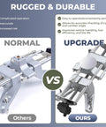 Comparison of normal vs upgraded Beefy Wheel Alignment Clamp Tool With Magnetic Adapter For 12 To 25 Inch Rims.