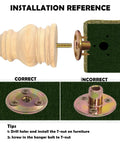 Installation guide for 4 Inch Unfinished Bun Feet For Couch, Sofa, Cabinet And Ottoman with pre-drilled M8 bolts example