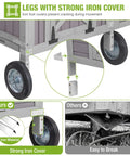 Portable Wooden Chicken Coop On Wheels For Backyard Flock Of 6 With 3 Perches And 3 Nesting Boxes, metal reinforced legs