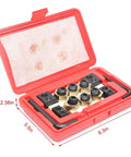 5/8 Inch T-Slot Eccentric Clamps Copper Kit Stud in red case with components for CNC Milling Machine Work Table