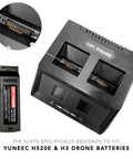 2 In 1 Fast Drone Battery Balance Charger For Yuneec H520E And H3 Batteries And Transmitter with precision pin slots