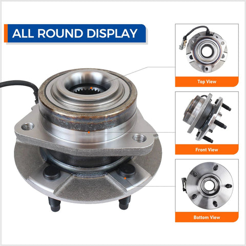 Front Wheel Bearing And Hub Assembly 513189 Fits 2005 2006 Chevy Equinox, 2006 Pontiac Torrent, 2002 2007 Saturn Vue With ABS, 5 Lug Pattern