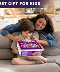 Mother and son with Science Circuit Kit For Kids With 53 Pieces And 150 Plus Projects, Hands On Electronics Exploration Set.