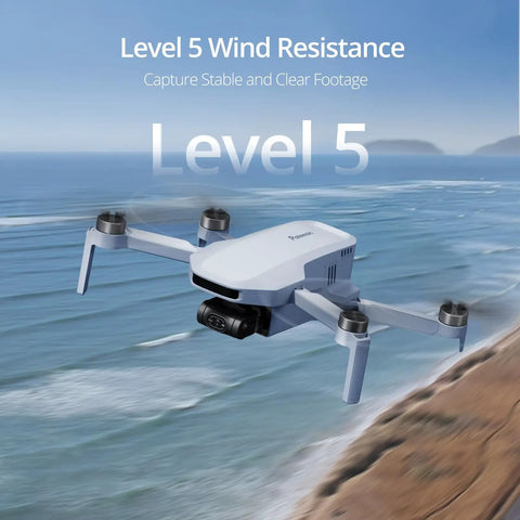 Atom 3 Axis Gimbal 4K GPS Drone Under 249g With Visual Tracking Dope Features flying over ocean
