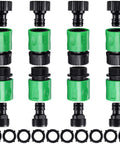 Sixteen Piece Garden Hose Quick Connectors Kit With Three Quarter Inch Plastic Water Hose Fittings, Male And Female Connectors