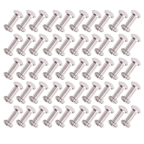 Flat Round Head Rivet Bolt Set Durable Installation Kit For Scrapbooking And Craft Lovers 50 Pairs M5 in rows