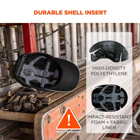 Skullerz 8955 Featherweight Bump Cap Baseball Style Hat With Breathable Head Protection Micro Brim Black For Worksite Safety And All Day Comfort Ideal For Tradesmen On The Job And Construction Pros