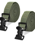 Beefy Tree Stand Straps For Climbing Stands Hang On Stabilizer Straps With Buckle Backpack Straps For Deer Hunting Safety Gear 2 Pack Up To 75 Inch Long And Supports Up To 220 Lbs - sturdy green straps with black buckles