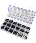 720 Piece Metric Nylon Phillips Pan Head Screws Hex Nuts Flat Washers Assortment Kit M2 Through M6 visible in case