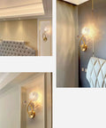 Modern Copper And Clear Crystal Glass Wall Sconces Featuring Slick Up And Down Lighting For Bathroom Vanity And Living Room Decor With Heavy Duty Build And Chill Ambient Vibes Two Pack showcasing elegant design on walls.