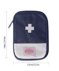 Two Pack Grab And Go First Aid Bag Portable Medical Kit in navy with white cross, 7 by 5 inch, 600D Oxford Cloth, waterproof